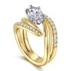 Online Gabriel & Co. Slate - 14K White-Yellow Gold Bypass Marquise Shape Diamond Engagement Ring