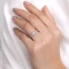 Online Gabriel & Co. Solene - Vintage Inspired 14K White Gold Round Diamond Engagement Ring