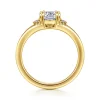 New Gabriel & Co. Solenne - 14K Y.Gold Split Shank Elongated Cushion Diamond Engagement Ring