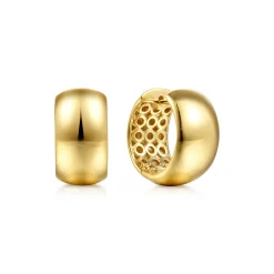 Outlet Gabriel & Co. Soraya - 14K Yellow Plain Gold Huggie Earrings