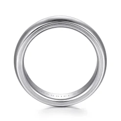Outlet Gabriel & Co. Soren - 14K White Gold 6mm Mens Wedding Band in Sand Blast Finish