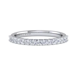 Hot Gabriel & Co. Sorrento - 14K White Gold Shared Prong Set Diamond Wedding Band - 0.33 ct