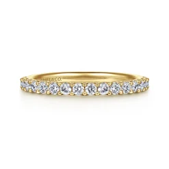 Online Gabriel & Co. Sorrento - 14K Yellow Gold Shared Prong Set Diamond Wedding Band - 0.5 ct
