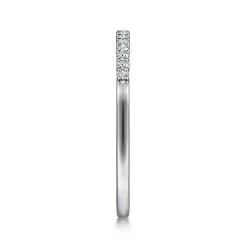 New Gabriel & Co. Sorrento - Platinum Shared Prong Set Diamond Wedding Band - 0.1 ct