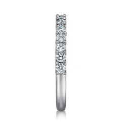 Discount Gabriel & Co. Sorrento - Platinum Shared Prong Set Diamond Wedding Band - 0.5 ct