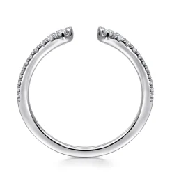 Hot Gabriel & Co. Stackable Open Ring 14K White Gold Diamond 0.16ct