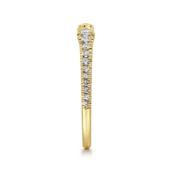 Best Gabriel & Co. Stackable Open Ring 14K Yellow Gold Diamond 0.16ct