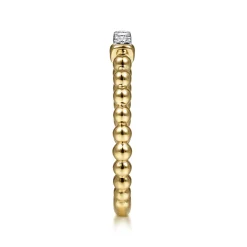 Gabriel & Co. Stackable Ring 14K White and Yellow Gold Diamond 0.11ct Bujukan