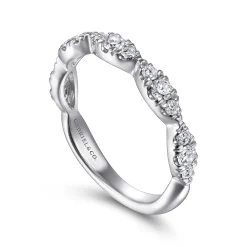 Clearance Gabriel & Co. Stackable Ring 14K White Gold Diamond 0.4ct