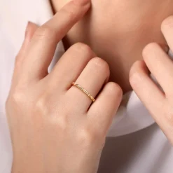 Sale Gabriel & Co. Stackable Ring 14K Yellow Gold Bujukan