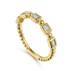 Gabriel & Co. Stackable Ring 14K Yellow Gold Diamond 0.25ct