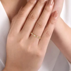 Gabriel & Co. Stackable Ring 14K Yellow Gold Diamond 0.25ct