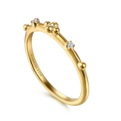 Online Gabriel & Co. Stackable Ring 14K Yellow Gold Diamond 0.02ct Bujukan