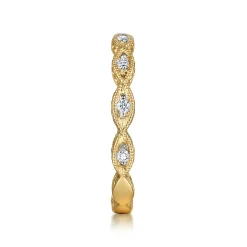Discount Gabriel & Co. Stackable Ring 14K Yellow Gold Diamond 0.11ct Bujukan