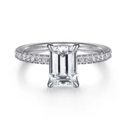 Outlet Gabriel & Co. Stasia - 14K White Gold Emerald Cut Diamond Engagement Ring
