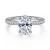Online Gabriel & Co. Stasia - 14K White Gold Oval Cut Diamond Engagement Ring