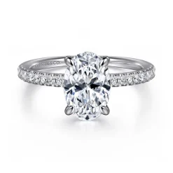 Online Gabriel & Co. Stasia - 14K White Gold Oval Cut Diamond Engagement Ring