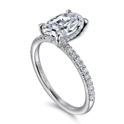 Online Gabriel & Co. Stasia - 14K White Gold Oval Cut Diamond Engagement Ring