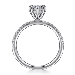 New Gabriel & Co. Stasia - 14K White Gold Pear Shape Diamond Engagement Ring