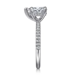 New Gabriel & Co. Stasia - 14K White Gold Pear Shape Diamond Engagement Ring