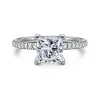 Outlet Gabriel & Co. Stasia - 14K White Gold Princess Cut Diamond Engagement Ring