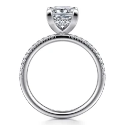 Outlet Gabriel & Co. Stasia - 14K White Gold Princess Cut Diamond Engagement Ring