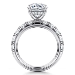 Discount Gabriel & Co. Stasia - 14K White Gold Round Diamond Engagement Ring