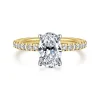 Gabriel & Co. Stasia - 14K White-Yellow Gold Oval Cut Diamond Engagement Ring