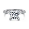 Best Gabriel & Co. Stasia - 14K White-Yellow Gold Princess Cut Diamond Engagement Ring