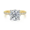 Online Gabriel & Co. Stasia - 14K White-Yellow Gold Round Cut Diamond Engagement Ring