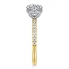 Clearance Gabriel & Co. Stasia - 14K White-Yellow Gold Round Cut Diamond Engagement Ring