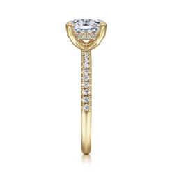 Hot Gabriel & Co. Stasia - 14K Yellow Gold Oval Cut Diamond Engagement Ring
