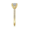 New Gabriel & Co. Stasia - 14K Yellow Gold Round Diamond Engagement Ring