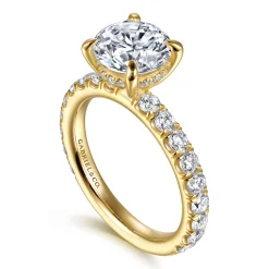 Online Gabriel & Co. Stasia - 14K Yellow Gold Round Diamond Engagement Ring