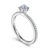 New Gabriel & Co. Stefanie - 14K White Gold Round Diamond Engagement Ring