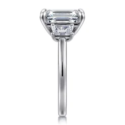 Discount Gabriel & Co. Stephi - 14K White Gold Emerald Cut Three Stone Diamond Engagement Ring