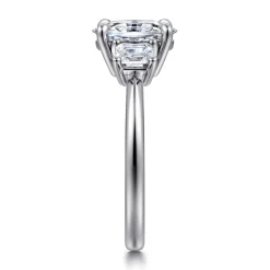 Gabriel & Co. Stephi - 14K White Gold Oval Three Stone Diamond Engagement Ring