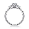 New Gabriel & Co. Stephi - 14K White Gold Oval Three Stone Diamond Engagement Ring