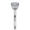 New Gabriel & Co. Stephi - 14K White Gold Princess Cut Three Stone Diamond Engagement Ring