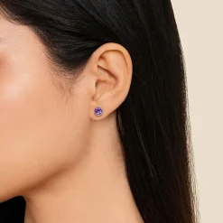 Best Gabriel & Co. 925 Sterling Silver Amethyst Stud Earrings