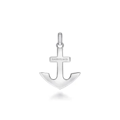 Hot Gabriel & Co. 925 Sterling Silver and Diamond Anchor Pendant