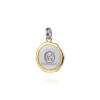 Sale Gabriel & Co. 925 Sterling Silver and 14K Yellow Gold Skull Pendant