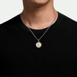 Sale Gabriel & Co. 925 Sterling Silver and 14K Yellow Gold Skull Pendant