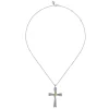 New Gabriel & Co. 925 Sterling Silver and 14K Yellow Gold Bujukan Cross Pendant Necklace
