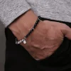 Best Gabriel & Co. 925 Sterling Silver and 6mm Black Onyx Beaded Bracelet