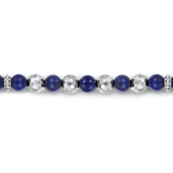 Outlet Gabriel & Co. 925 Sterling Silver and 6mm Lapis Beaded Bracelet