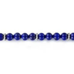 Sale Gabriel & Co. 925 Sterling Silver and 6mm Lapis Beaded Bracelet