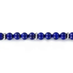 Outlet Gabriel & Co. 925 Sterling Silver and 6mm Lapis Beaded Bracelet