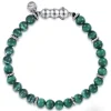 Sale Gabriel & Co. 925 Sterling Silver and 6mm Malachite Beaded Bracelet