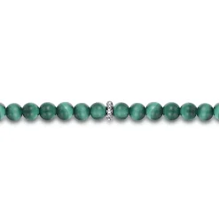 Best Gabriel & Co. 925 Sterling Silver and 4mm Malachite Beaded Bracelet